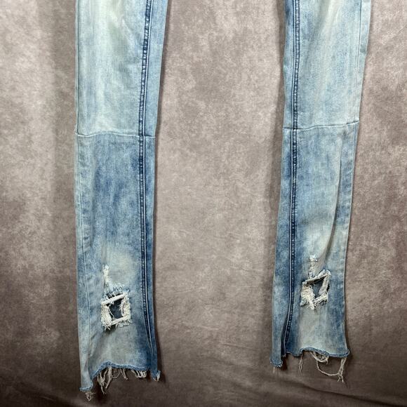 Rockstar Original Ultra Slim Jeans Mens 30 Blue Acid Wash Denim‎ Distressed Rock - Picture 2 of 13